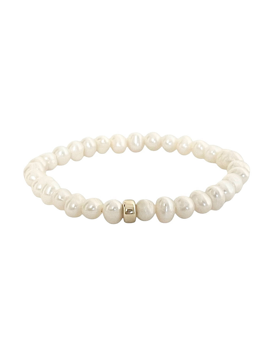 Pulsera de Perla Natural con Oro de 10k