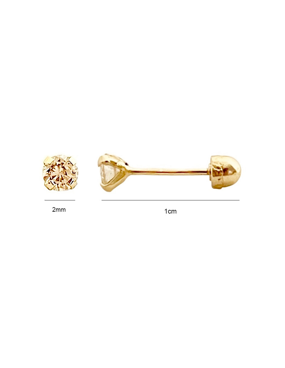 Broquel de Diamante en Oro de 14k