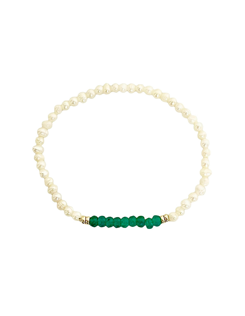 Pulsera de Perla Natural con Oro de 10k